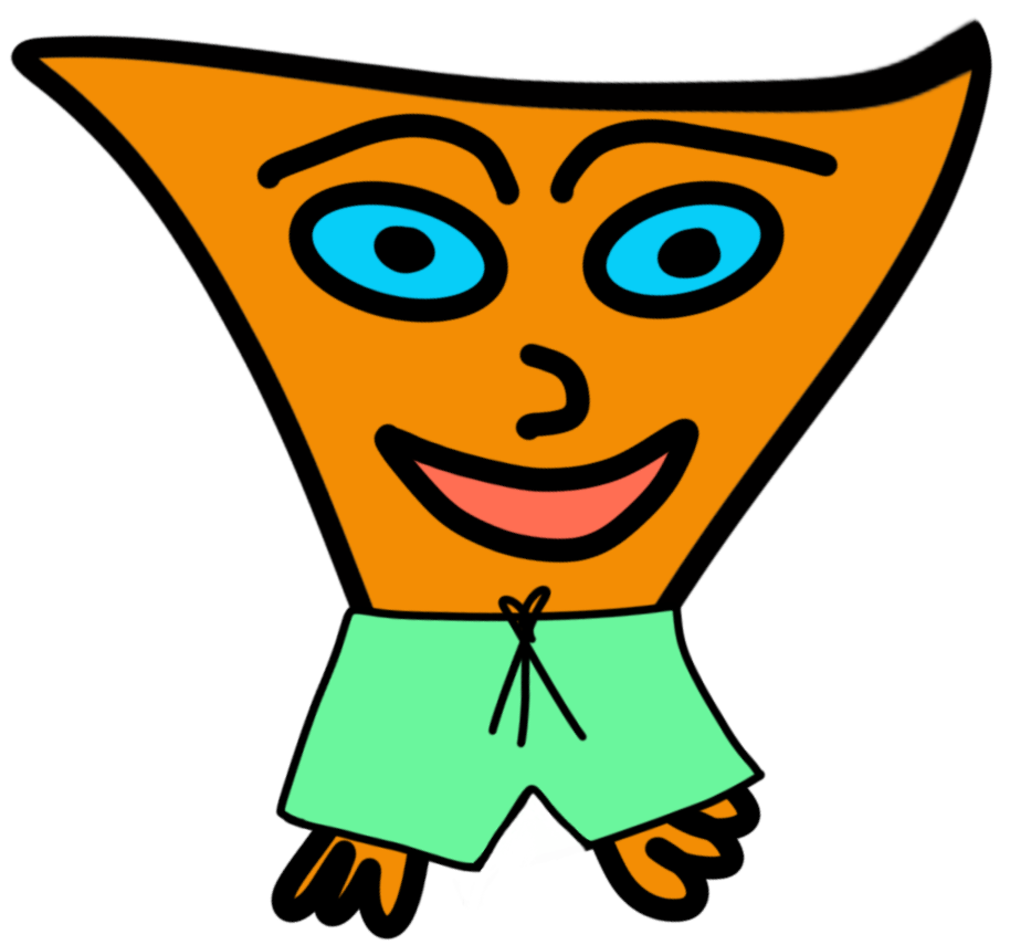 Chip "Double Dip" Waverly Corn chip wearing board shorts