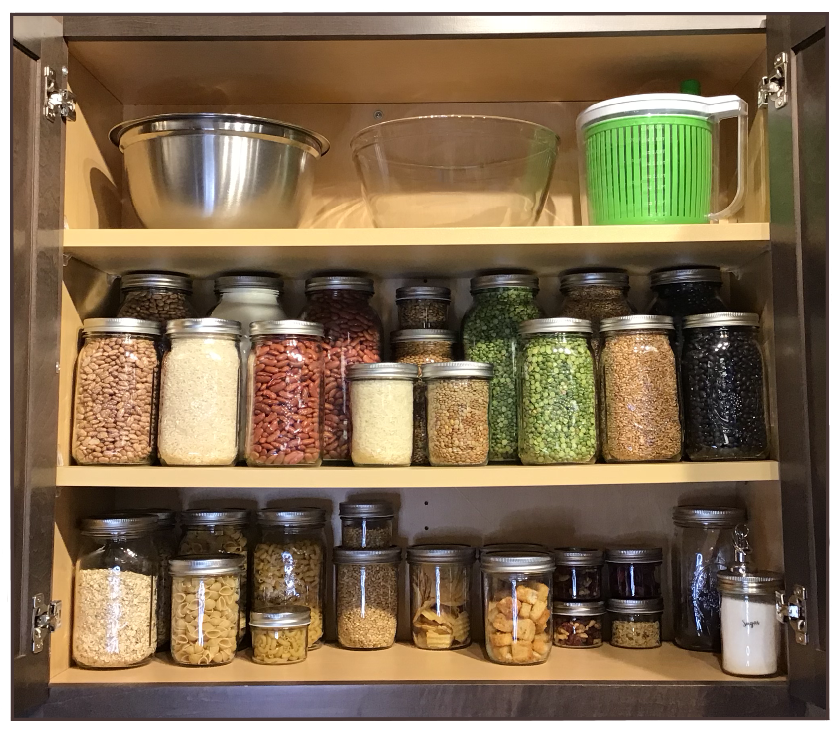 dry goods in jars